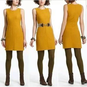 Sparrow Mustard Boiled Wool Sweater Dress